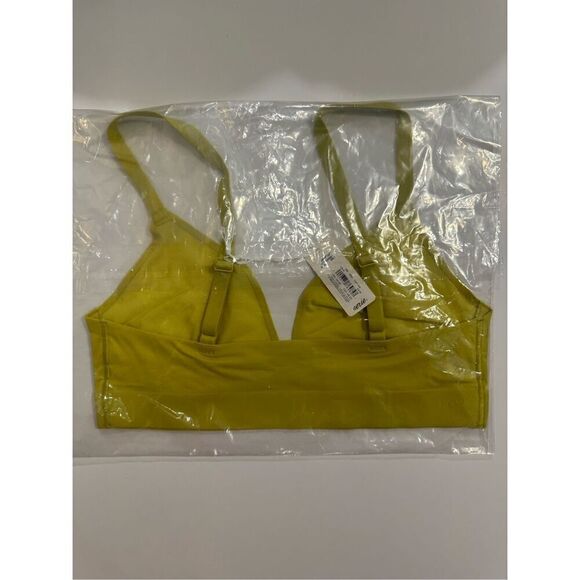 Size M aerie SMOOTHEZ Mesh Bralette in Yellow - Picture 3 of 8